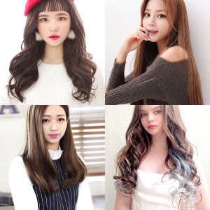 고운머리 똑딱이 붙임머리 가발 헤어피스 9가지 15칼라 스타일피스