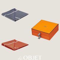 [HERMES] 에르메스 항카치 행커칩 손수건 선물 세트 [여러컬러] Hankachi handkerchief gift set Marine / Orange H221042G 01TU