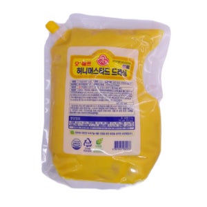 오뚜기 오쉐프 허니 머스타드 드레싱 2kg 스파우트 소스 대용량 식자재 업소 식당 급식