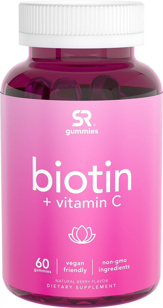 스포츠 리서치 <b>비오틴</b> <b>5000mcg</b> 비타민C 45mg 네츄럴 베리맛 <b>구미</b>젤리 60개