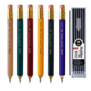 오토 홀더샤프 우드 2.0mm 목재 클러치 펜슬 목수연필