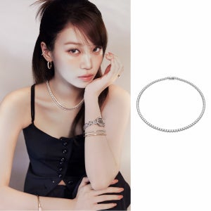 [스와로브스키/본사정품] Matrix Tennis 로듐 목걸이M 5681796