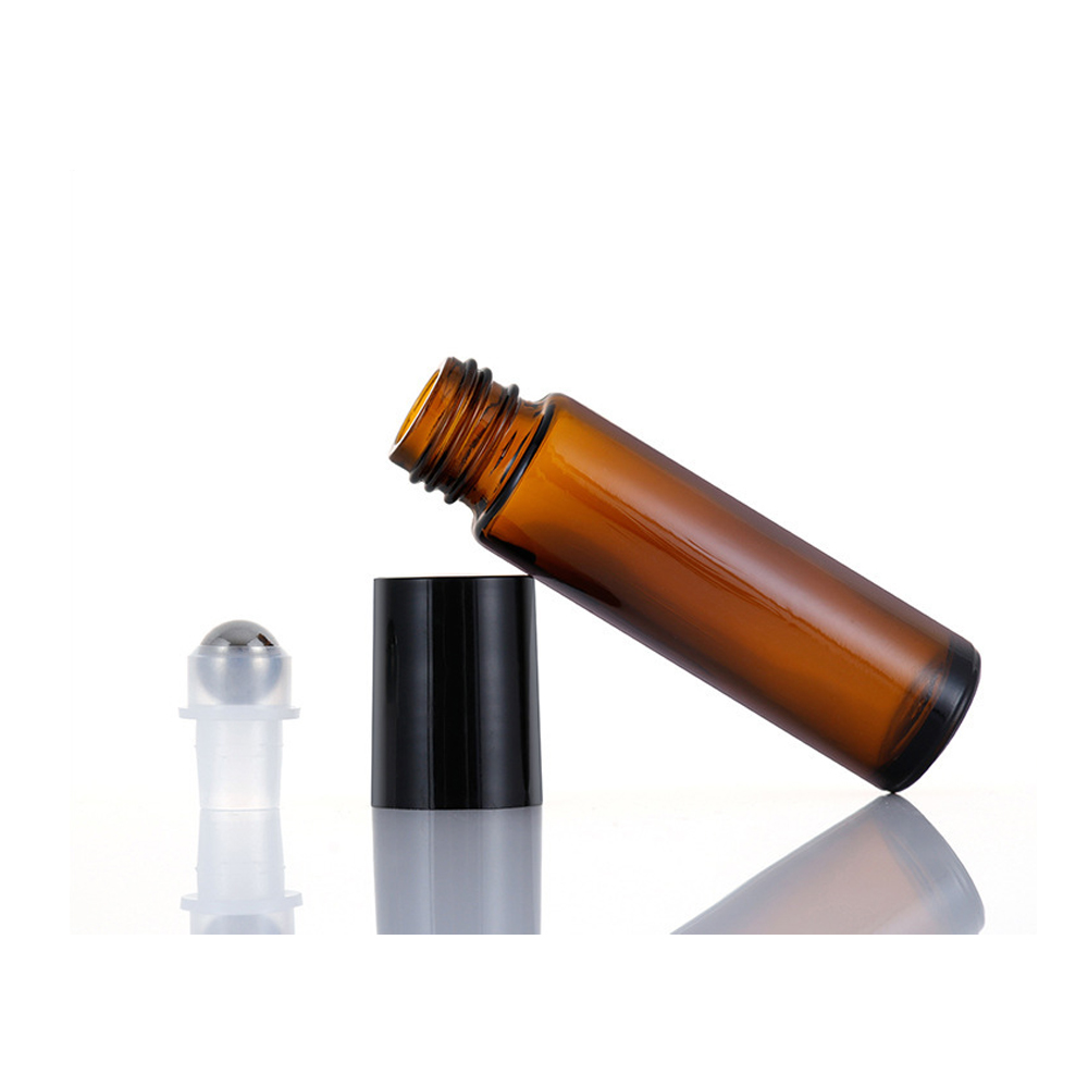 10ml 두껍고 단단한 갈색 롤온 공병 아로마오일 롤러볼 향수 용기