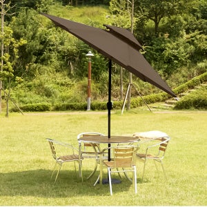 피카소 알루미늄 2단 W2700 야외 대형 테라스 비치 카페 정원 접이식 폴딩 파라솔
