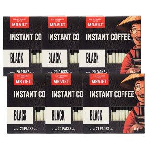 미스터비엣 베트남 블랙 코코넛 카푸치노 연유 커피믹스 인스턴트커피 40g, 6개