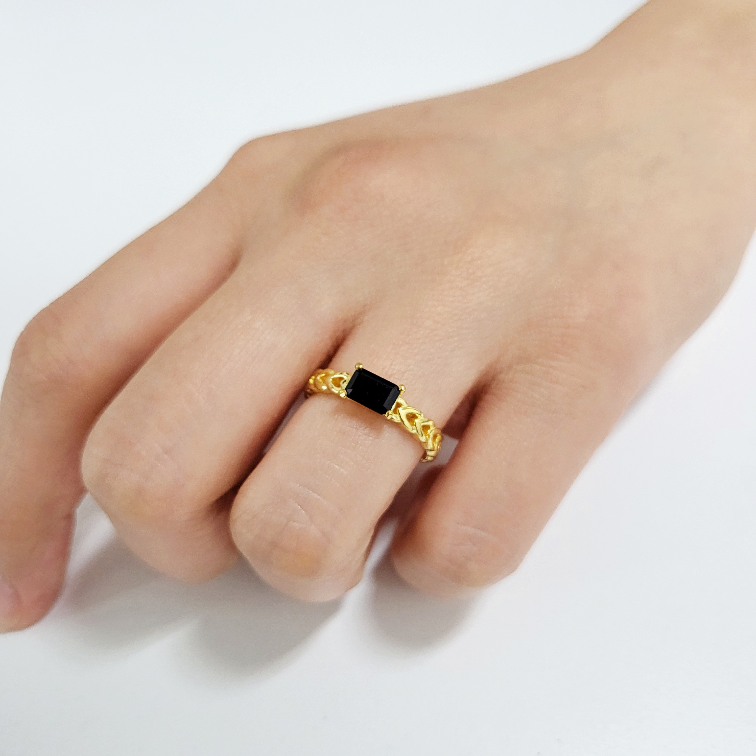 24k 순금 여자 반지 3.75g(1돈), 3.75g(한돈) 명품디자인 스퀘어 원석링