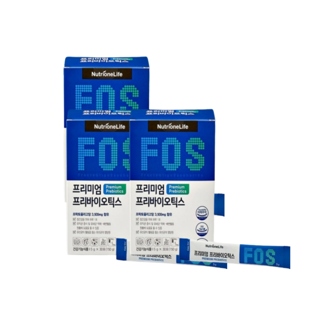 프리바이오틱스 <b>프락토올리고당</b> FOS 30포 3박스 락토바실러스,비피도유산균