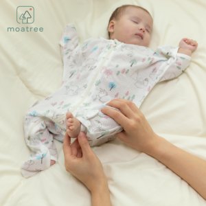 모아트리 슬리핑백 꿀잠슈트 수면조끼 신생아 아기수면잠옷 스와들졸업 오가닉 메쉬