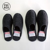 PUEBCO 푸에브코 슬리퍼 다크 그레이 간단한 무골 22.5-25cm 25-28.5cm