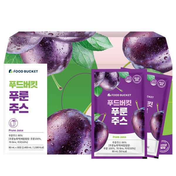 푸드버킷 유산균함유 푸룬주스 푸룬쥬스