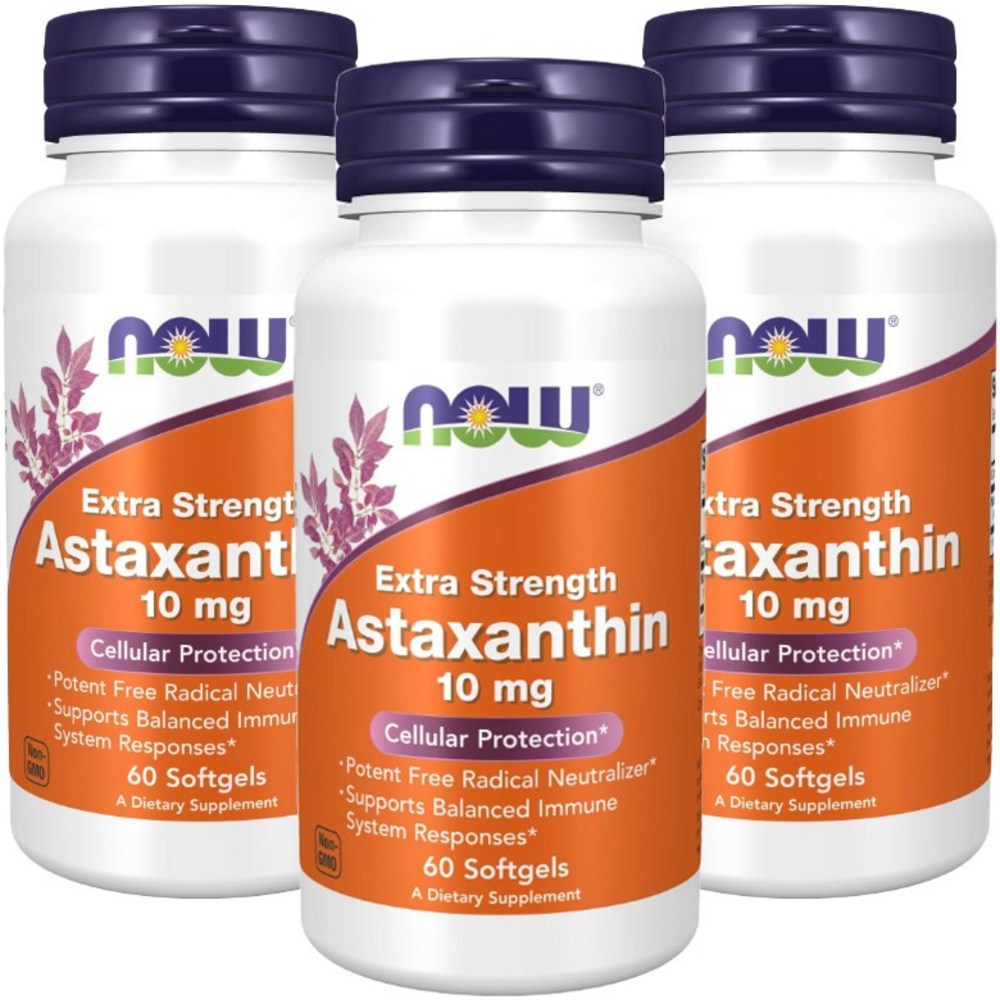 나우푸드 <b>아스타잔틴</b> 10mg 60캡 3통