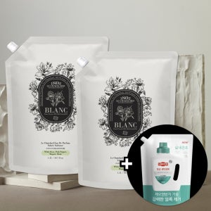 르샤트라 오드퍼퓸 섬유유연제 블랑 1.5LX2개+랩신 항균세탁세제 겸용 1.2L 파우치