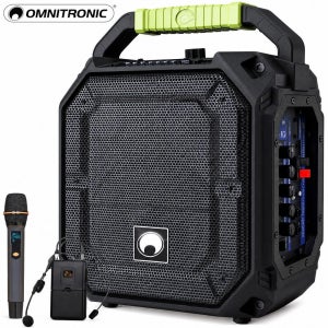 옴니트로닉 MP-8000A 150W 이동식앰프 휴대용 무선마이크 핸드1개+헤드셋1개