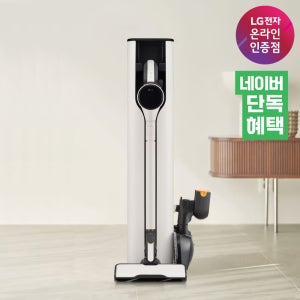 [추석특가][네이버 단독혜택] LG 코드제로 오브제컬렉션 올인원타워 무선청소기 AX9884WE 안심스팀물걸레흡입구/와이드 LED흡입구