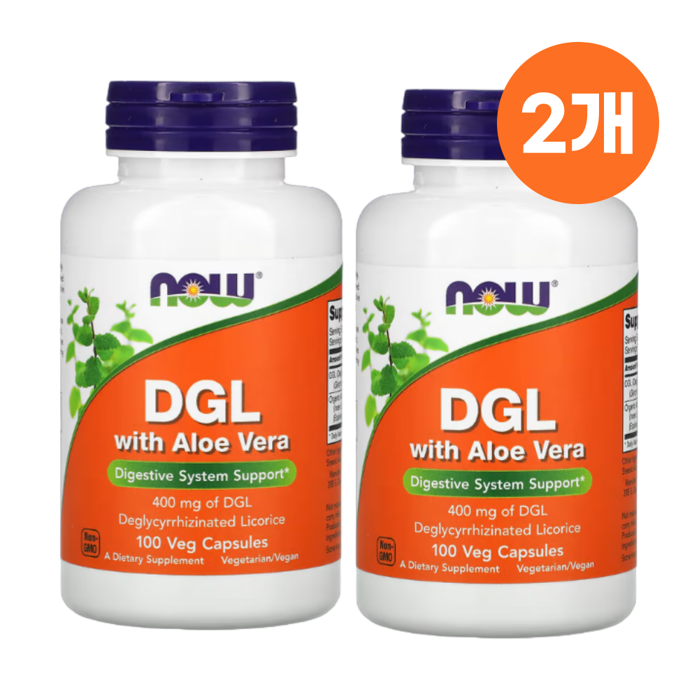 나우푸드 DGL 나우 NOW DGL 디지엘 감초추출물 400 mg 100 캡슐 2개