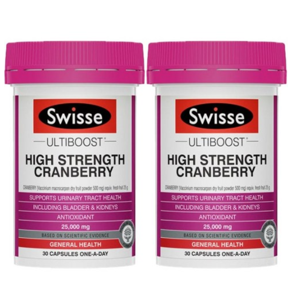 스위스 울티 부스트 하이 스트렝스 <b>크랜베리 25000mg</b> 30캡슐 2세트