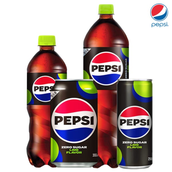 펩시제로 슈거 라임향 제로콜라 250ml 355ml 500ml 1.5L 8입 각2개씩