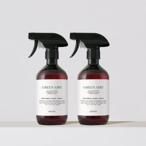 1+1 에이센트 섬유탈취제 500ml 탈취99% 정전기방지 그린에어리 섬유향수