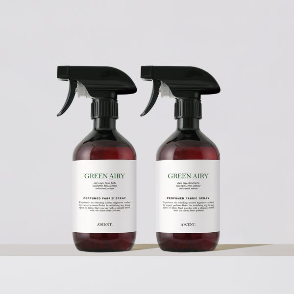 1+1 에이센트 섬유탈취제 500ml 탈취99% 정전기방지 그린에어리 섬유향수