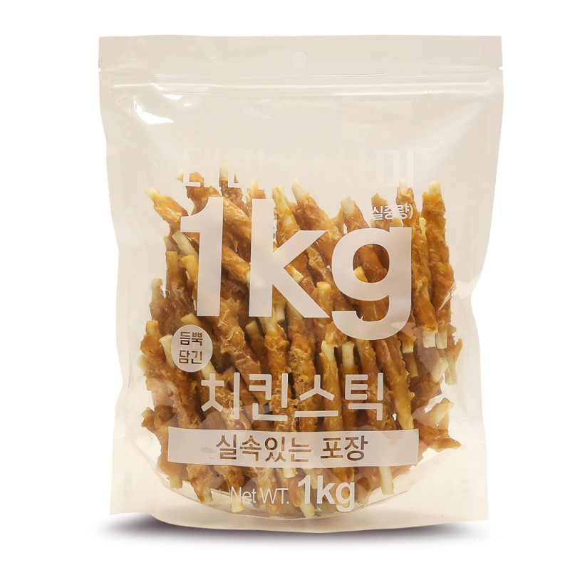 테비 사사미 대용량 강아지 간식 치킨스틱, 1kg, 1개