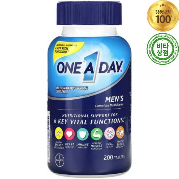원어데이 <b>맨스 컴플리트 멀티 비타민</b> 종합 200정 남성 Mens Multi Vitamin