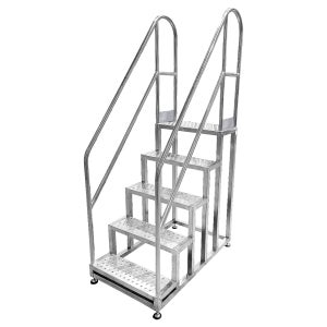 스텐(STS304) 5단 엠보타공 조절좌 계단 작업 발판 안전계단