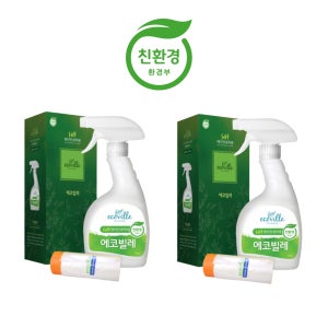 에코빌레 친환경셀프 에어컨 세척제 500ml 벽걸이 스탠드 천장형 창문형 2개set