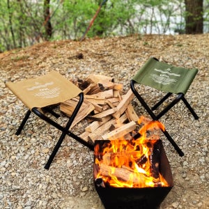 1+1 캠프빌리지 믹스매치 BBQ 접이식 휴대용의자 보관가방포함 CVLM-003