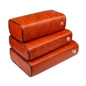 한의원 병원 레자 베개 사각 쿠션 목침 발받침 낮은