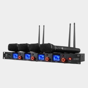 AVMaster 4채널 무선마이크 SMC-9004 전문가용 교회찬양팀 버스킹 (핸드4개)