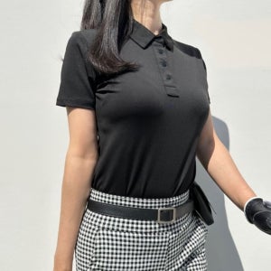 로로얼로이 여성 골프티셔츠 모던 스냅 여름 기능성 냉감 반팔 카라 빅사이즈 여성골프웨어