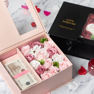 플라워 용돈박스 블랙