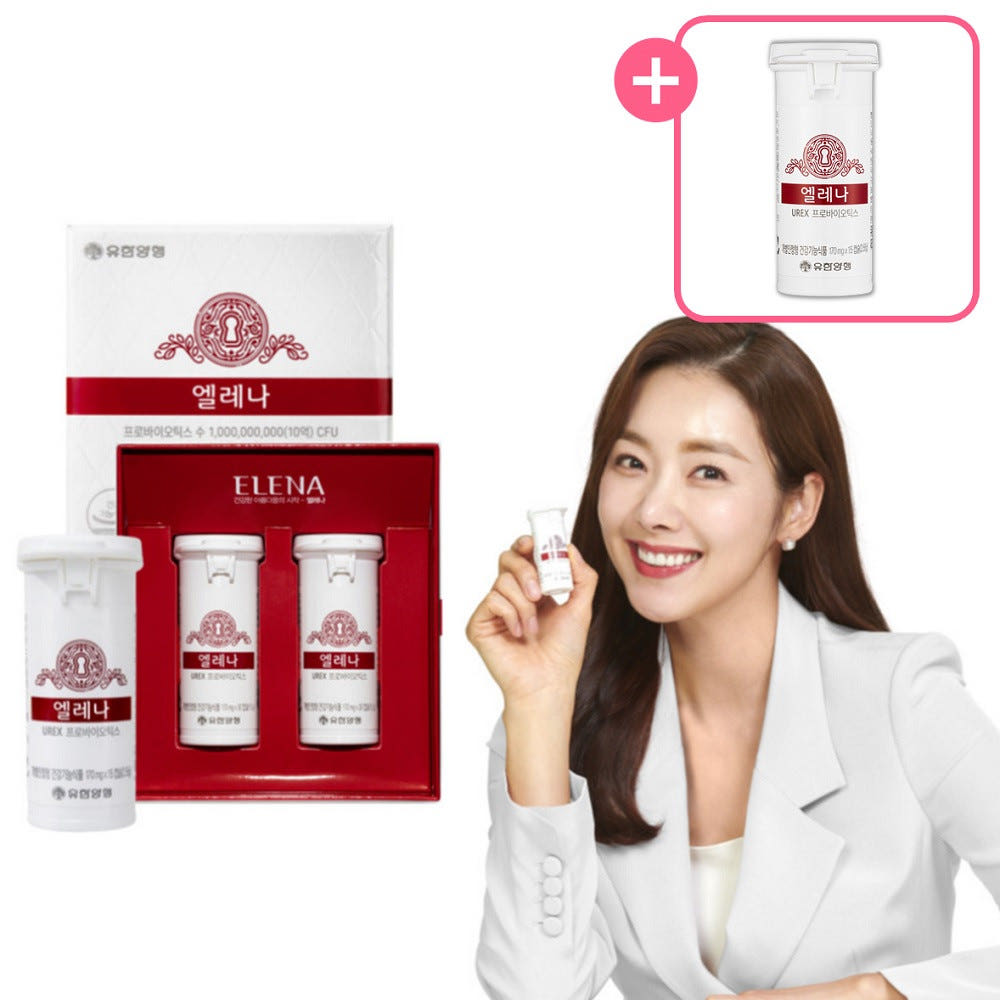 유한양행 엘레나 UREX <b>프로바이오틱스</b> <b>질건강</b> <b>유산균</b> 75캡슐, 1개