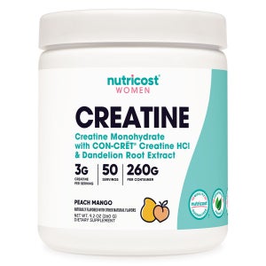 뉴트리코스트 여성용 크레아틴 우먼 50회분 피치망고맛 260g 50일분