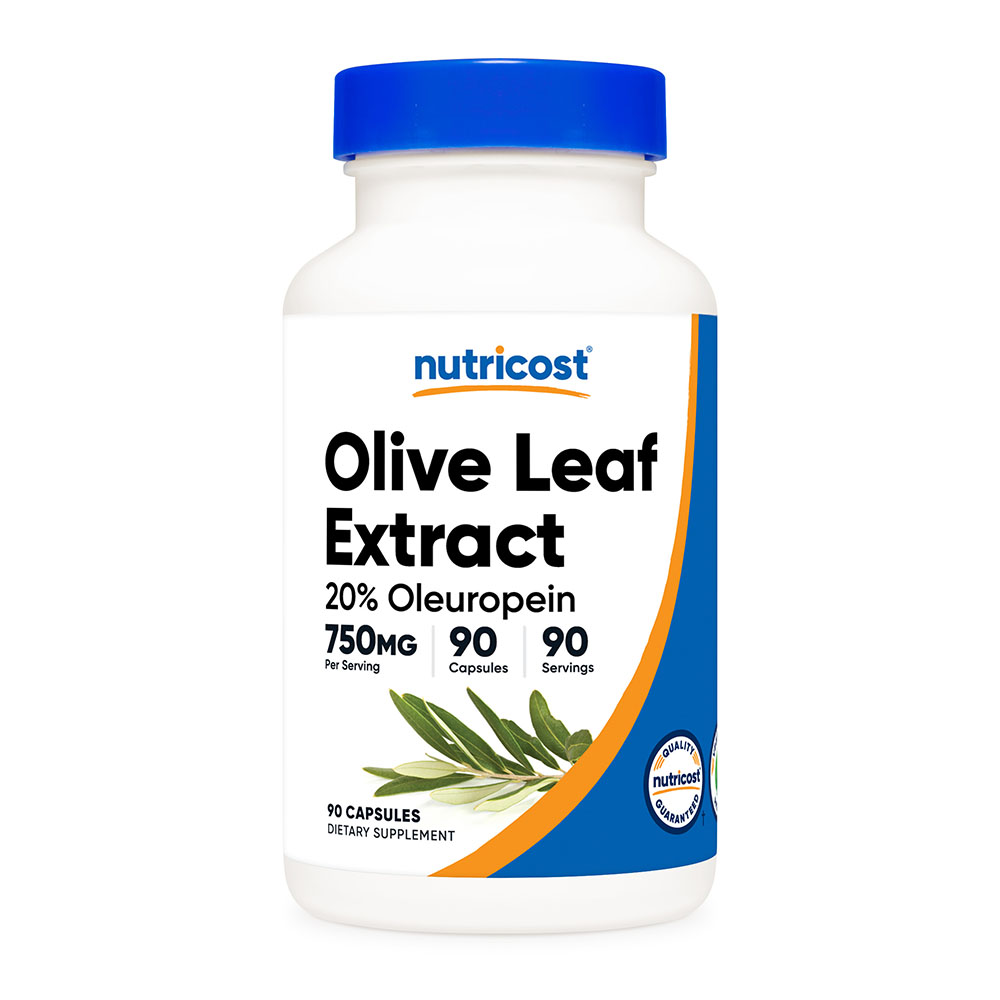뉴트리코스트 <b>올리브잎 추출물</b> 750mg 올류로핀 20% 90캡슐 3개월분
