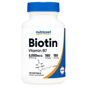 뉴트리코스트 비오틴 5,000mcg 비타민B7 150소프트젤 5개월분