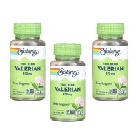 Solaray 트루허브 발레리안 쥐오줌풀 470mg 100캡슐 x3팩 Valerian