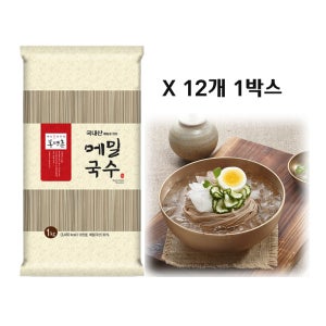 봉평촌 국내산 메밀국수 막국수 소바 냉모밀 메밀면 1kg, 12개