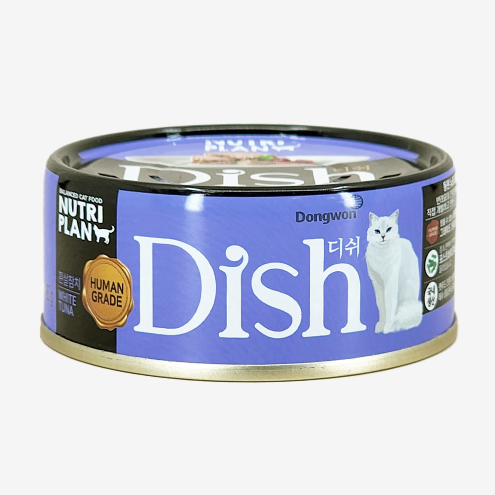 동원 뉴트리플랜 디쉬 고양이 간식 흰살참치, 85g, 1개