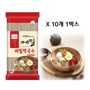 봉평촌 국내산 메밀비빔막국수 비빔소스포함 600g 10개 1박스