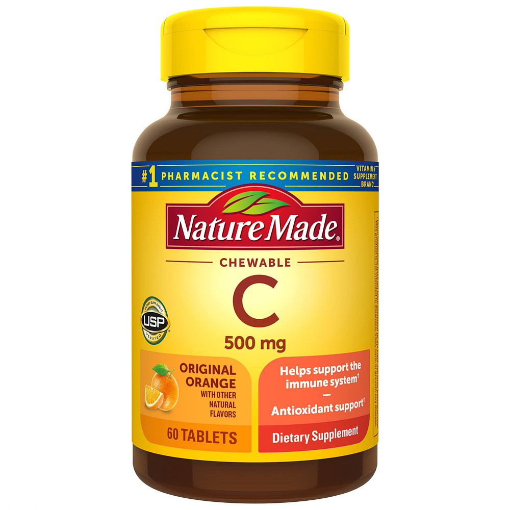 <b>네츄럴 메이드</b> 츄어블 <b>비타민C</b> 1000mg 이뮨서포트 60정