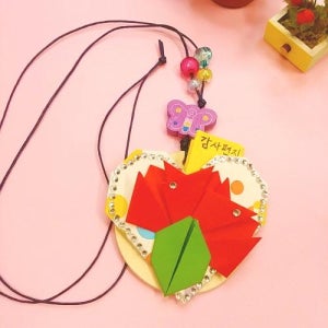 [종이종이] 종이접기패키지 어버이날 카네이션감사편지 목걸이 만들기세트