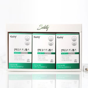 셀리티안티스트레스L테아닌 홍경천추출물 1일섭취량 최대함량 비타민D마그네슘 60정, 3개