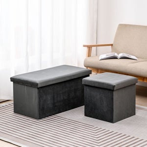 소하임 벨벳 수납 스툴