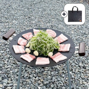 요리즐 그리들+캐리백 캠핑 인덕션 국산 프라이팬 34cm 38cm 보관가방포함