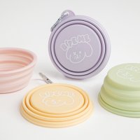 바잇미 접이식 강아지 물그릇 실리콘 보울 파스텔 4 color