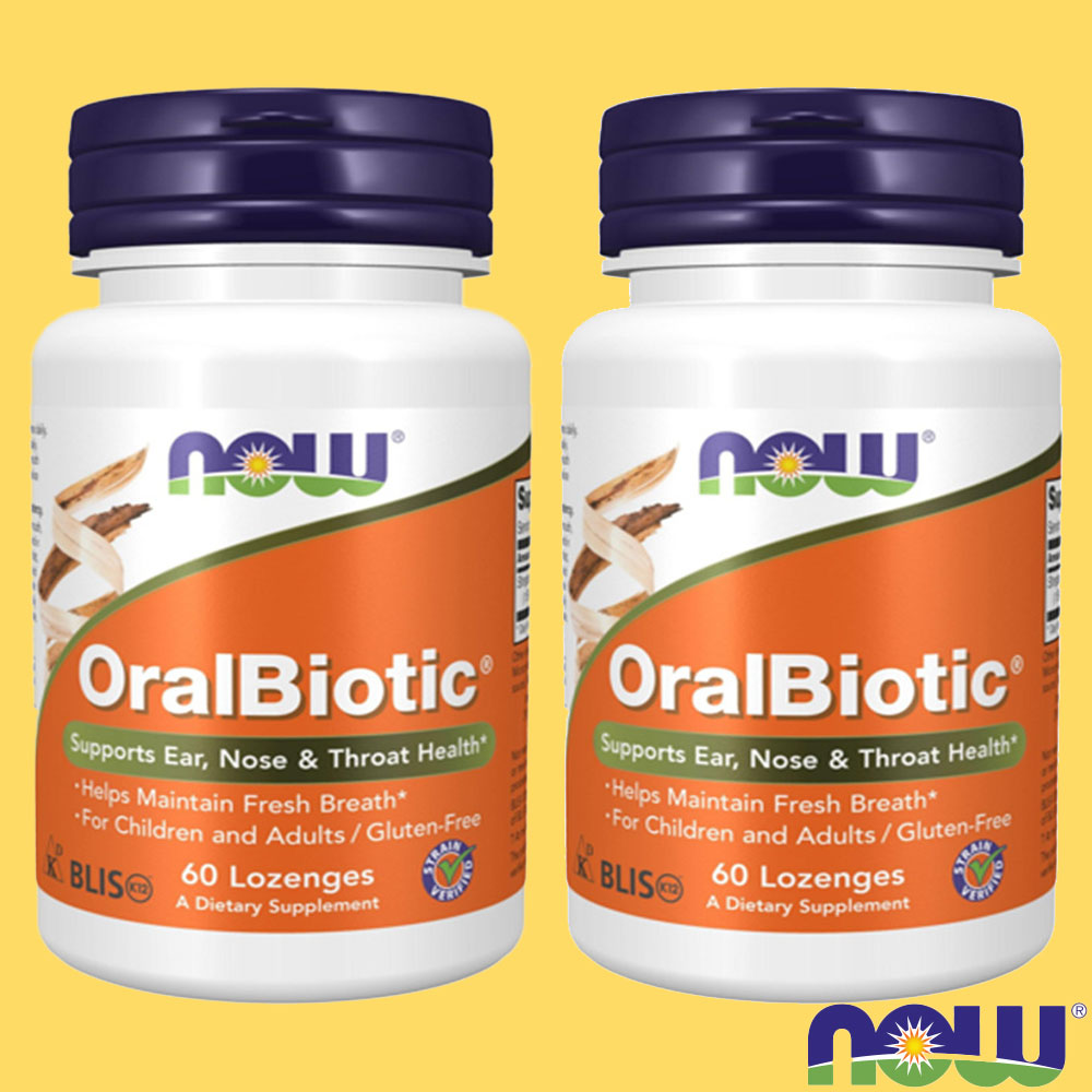 1+1 나우푸드 <b>오랄바이오틱</b> 60로렌지 구강유산균 BLIS K12