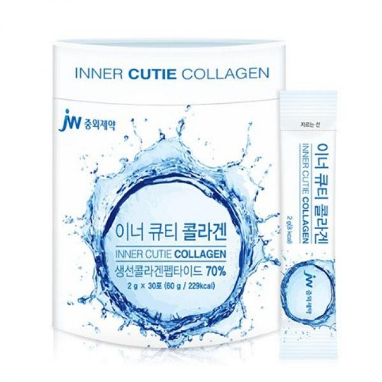 <b>JW중외제약</b> 이너 큐티 먹는 피쉬콜라겐 펩타이드70% 촉촉 <b>탄력</b> 건강<b>피부</b> 영양제