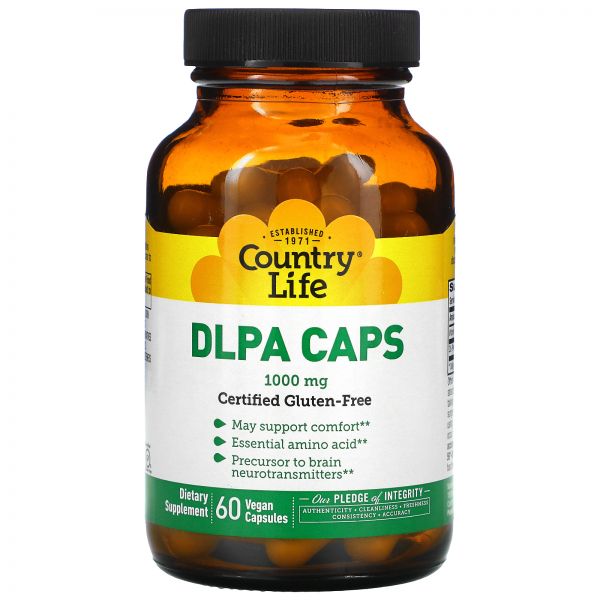 컨트리라이프 <b>DLPA</b> Caps <b>1000mg</b> 60정 비건