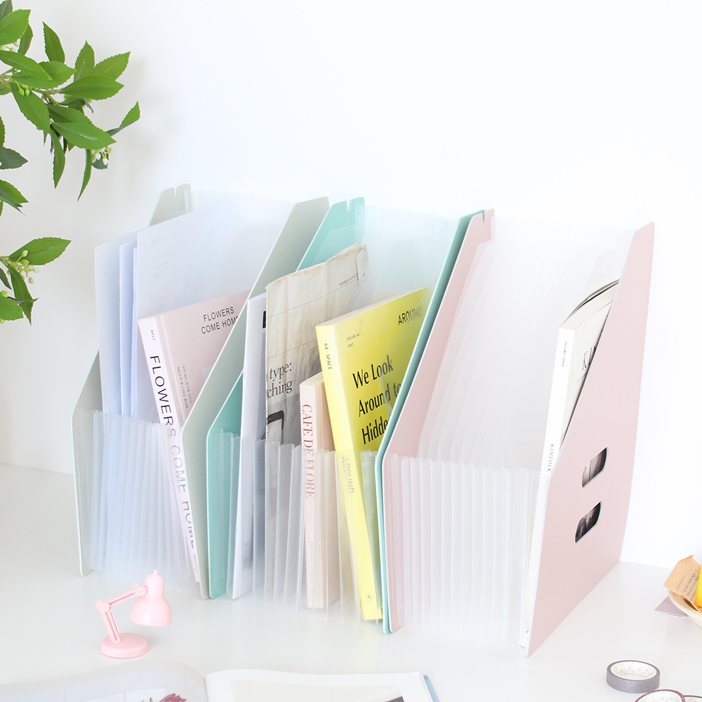 꾸미까 파스텔 아코디언 A4 파일정리함 (6type)